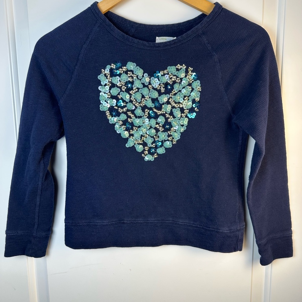Crewcuts Navy Blue Kids Sweatshirt with Heart Design - Blue Valentine 💌 - Picture 3 of 7